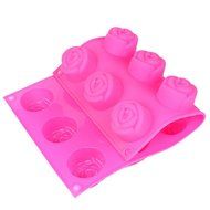 DUFUSTORE 1pc 15 Rose Cake Mold Chocolate Silicon Mould Pattern Random Color N2