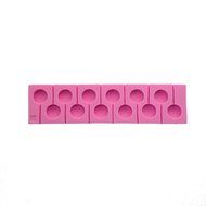 Wocuz 12-Capacity Round Silicone Lollipop Mold with Sticks for Baking Hard Candy Chocolate Pink N4