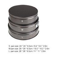 Life-C Cake Pan Mold [Hearted Round Square] with Non-stick Coating, Rolled Rim to Resist Warping Spring Latch... N5