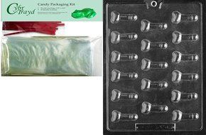 Cybrtrayd Mdk25R-XX501 Teenie Weenie Adult Chocolate Candy Mold with Packaging Bundle, Includes 25 Cello Bags...