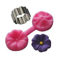 Sher FOUR-C Silicone Molds Flower Cake Design Moulds Color Pink N3