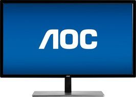 AOC - Featured 28&quot; LED 4K UHD FreeSync Monitor - Black &amp; silver