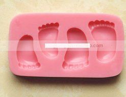 Anyana Silicone Embossing Mold Baby Feet Fondant and Gum Paste Mould Sugarpaste Mold Wedding Cake Decoration Tool