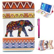 Tab 4 7.0 Case, Firefish Damage Resistance Case Premium PU Leather Wallet Card Slots Kickstand Feature Case for... N351