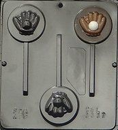 Baseball and Glove Lollipop Chocolate Candy Mold 3337