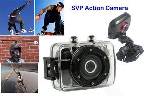 SVP&reg; 720P HD Mini Action Helmet Camera Waterproof Sport Car DV Bike Camcorder