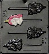 Unicorn Head Lollipop Chocolate Candy Mold 227