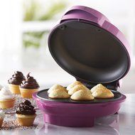 1 - Mini Cupcake Maker, 750W, Preheat &amp; power indicator light , Convenient cord wrap