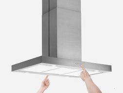 Led Light Dual Electronic Switch Island Mount Stainless Steel 36" Range Hood WL-0064036 N4