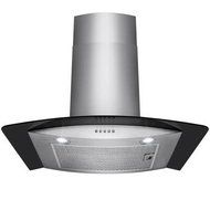30 in. Convertible Kitchen Wall Mount Range Hood in Stainless Steel with Black Tempered Glass and Carbon Filters N5