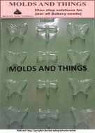 Molds and Things BUTTERFLY &amp; DRAGONFLY Chocolate Candy Mold and &copy; Molding Instruction -Set of 3