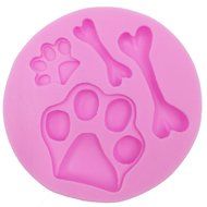 Funshowcase Assorted Dog Footprints and Bones Silicone Candy Mold for Cake Decorate, Clay, Crafting