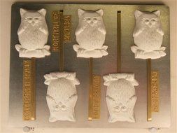 Wise Owl On A Branch Lollipop Candy Mold AO273 All Occasion Chocolate Candy Mold