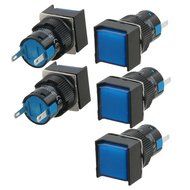 uxcell DC 12V Square Indicator Accident Signal Lamp 5 Pcs Blue Light N2