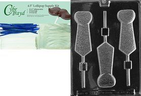 Cybrtrayd D050 Tie Lolly Textured Chocolate Candy Mold with Exclusive Cybrtrayd Copyrighted Chocolate Molding... N6