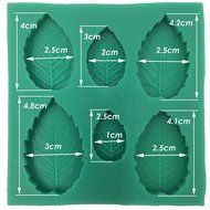 Funshowcase Leaf Candy Chocolate Silicone Mold - Create 6 Holly or Rose Leaves