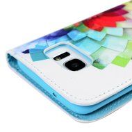 S7 Edge Case,Samsung Galaxy S7 Edge Case - Wallet Folio Flip Premuim PU Leather Case Colorful Print Design with... N37