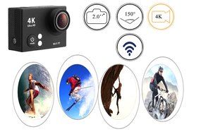 Maifang Ultra HD 4K WIFI Sport Action Camera 12MP 2 Inch Full HD 1080P 60FPS Waterproof Diving Camera with 2 Batteries... N7