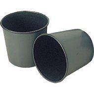 Matfer Bourgeat Steel Exopan Small Cake Mold For Baba, Non-stick , 2.75&quot; Diam., 6PK Black 331596