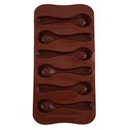 Sher 1PCS Food Grade Silicone the spoon Shape Mold, For Fondant Cake Tool, Jelly, Chocolate, Candy, Ice Mold Decorating N3