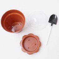 10 PCS Home Household Party Flower Pot Shape DIY Baking Jelly Cake Yogurt Mousse Storage Transparent Cup Holder... N6