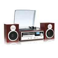 TechPlay 3-Speed Turntable with CD / MP3 / Cassette / SD Card / USB player, Digital AM / FM Radio, AUX IN, Line...