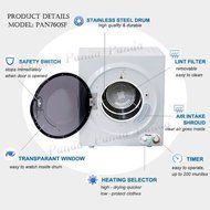 Panda Portable Compact Stainless Steel Tumble Dryer Apartment Size 110v 13lbs/3.75 Cu.ft. PAN760SF N11