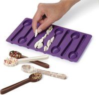 Wilton 2115-0229 Spoon-Shaped Silicone Candy Mold, Purple N4