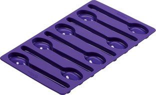 Wilton 2115-0229 Spoon-Shaped Silicone Candy Mold, Purple N6