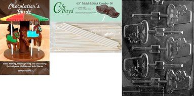 Cybrtrayd P003 Hat with Shamrock Lolly Chocolate Candy Mold with Exclusive Cybrtrayd Copyrighted Chocolate Molding... N3