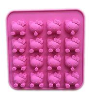 Witkey 16 Cavity Cute Cat Shape Non Stick Silicone Mold Fondant Chocolate Molds Candy Molds Baking Cookie Mould... N3