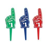Oasis Supply BC C-710 Number-1 Fan Finger Cupcake Topper Picks, 12-Pack