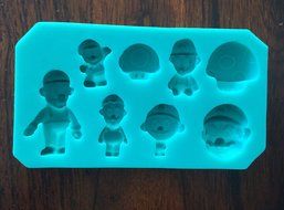 SUPER MARIO BROS SILICONE FONDANT CHOCOLATE CANDY MOLD BIRTHDAY PARTY N2