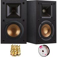 Klipsch R-14M Reference Bookshelf Monitor Speakers Bundle includes Speaker Pair (2 Speakers), 100ft of Select... N2