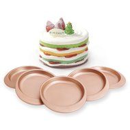 MyLifeUNIT 5 Piece Easy Layers Cake Pans Set - Easy Release Non Stick Coating Baking Pans N3