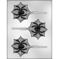 8H-3207 Spider On Web Hard Candy Mold- 3 Count