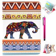 Tab 4 7.0 Case, Firefish Damage Resistance Case Premium PU Leather Wallet Card Slots Kickstand Feature Case for... N363