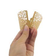 Mydio Set of 50 Cupcake Wrappers Wedding Birthday Decorations, Gold N4