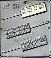Piano Keyboard Lollipop Chocolate Candy Mold 261