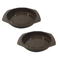 Agora Silicone 9 Inch Deep Round Cake Pan Color Brown 2pcs + Free Tupperware Green Tea 1 Box
