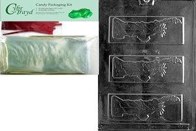 Cybrtrayd P015 Statue of Liberty Bar Chocolate Candy Mold with Exclusive Cybrtrayd Copyrighted Chocolate Molding... N4