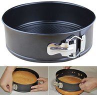 VILONG 9 inch circular Springform interlocking Chef&#039;s Classic Nonstick Bakeware Springform Pan, black (1, black) N3