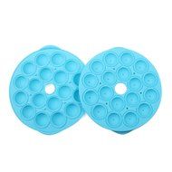 Peicees 18-cavity Silicone Half Circle Lollypop Cupcake Baking Mold Pop Stick Mold Tray N2