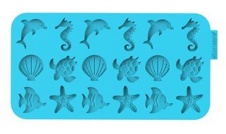 Siliconezone Chocochips Collection 8.9" Non-Stick Silicone Easter Chocolate Mold, Lime Green N10