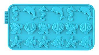 Siliconezone Chocochips Collection 8.9" Non-Stick Silicone Easter Chocolate Mold, Lime Green N11