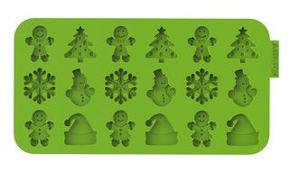 Siliconezone Chocochips Collection 8.9" Non-Stick Silicone Easter Chocolate Mold, Lime Green N13