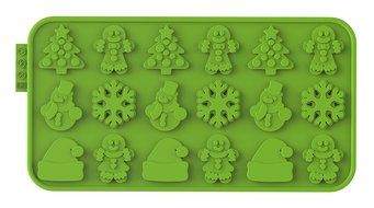 Siliconezone Chocochips Collection 8.9" Non-Stick Silicone Easter Chocolate Mold, Lime Green N14