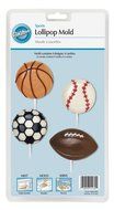 Wilton 2115-4432 Lollipop Mold Sports 4-Cavity/4 Designs