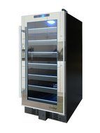 Vinotemp VT-32TSFE-SM 33-Bottle Mirrored Touch Screen Wine Cooler, Black N2