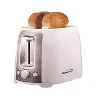 Brentwood 2 Slice Cool Touch Toaster ; White and Stainless Steel consumer electronics